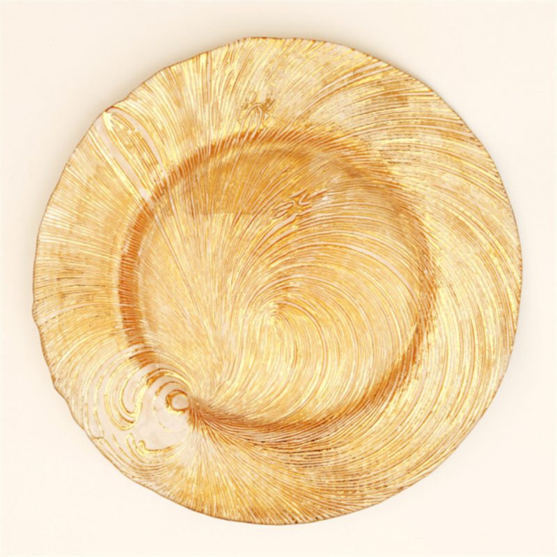 glass charger plate 1 Wholesale Glass Charger Plate PZ-027 - Image 1